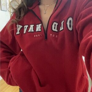Old Navy vintage Red Half-Zip fleece